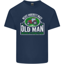 An Old Man With a Tractor Farmer Funny Mens Cotton T-Shirt Tee Top Navy Blue