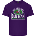 An Old Man With a Tractor Farmer Funny Mens Cotton T-Shirt Tee Top Purple