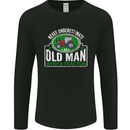 An Old Man With a Tractor Farmer Funny Mens Long Sleeve T-Shirt Black