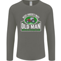 An Old Man With a Tractor Farmer Funny Mens Long Sleeve T-Shirt Charcoal