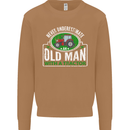 An Old Man With a Tractor Farmer Funny Mens Sweatshirt Jumper Caramel Latte