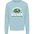 An Old Man With a Tractor Farmer Funny Mens Sweatshirt Jumper Light Blue