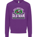 An Old Man With a Tractor Farmer Funny Mens Sweatshirt Jumper Purple