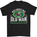 An Old Man With a Tractor Farmer Funny Mens T-Shirt Cotton Gildan Black