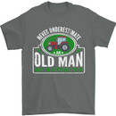 An Old Man With a Tractor Farmer Funny Mens T-Shirt Cotton Gildan Charcoal