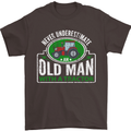 An Old Man With a Tractor Farmer Funny Mens T-Shirt Cotton Gildan Dark Chocolate