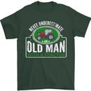 An Old Man With a Tractor Farmer Funny Mens T-Shirt Cotton Gildan Forest Green