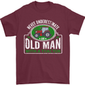 An Old Man With a Tractor Farmer Funny Mens T-Shirt Cotton Gildan Maroon