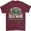 An Old Man With a Tractor Farmer Funny Mens T-Shirt Cotton Gildan Maroon