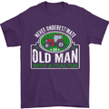 An Old Man With a Tractor Farmer Funny Mens T-Shirt Cotton Gildan Purple
