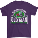 An Old Man With a Tractor Farmer Funny Mens T-Shirt Cotton Gildan Purple