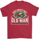 An Old Man With a Tractor Farmer Funny Mens T-Shirt Cotton Gildan Red