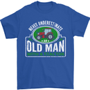 An Old Man With a Tractor Farmer Funny Mens T-Shirt Cotton Gildan Royal Blue