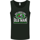 An Old Man With a Tractor Farmer Funny Mens Vest Tank Top Black
