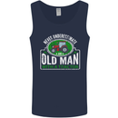 An Old Man With a Tractor Farmer Funny Mens Vest Tank Top Navy Blue