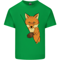 An Orange Fox Illustration Kids T-Shirt Childrens Irish Green