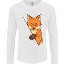 An Orange Fox Illustration Mens Long Sleeve T-Shirt White