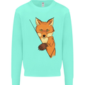 An Orange Fox Illustration Mens Sweatshirt Jumper Peppermint