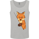An Orange Fox Illustration Mens Vest Tank Top Sports Grey