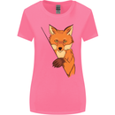 An Orange Fox Illustration Womens Wider Cut T-Shirt Azalea