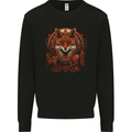 An Ornate Polygon Fantasy Fox Mens Sweatshirt Jumper Black