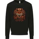 An Ornate Polygon Fantasy Fox Mens Sweatshirt Jumper Black