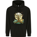 An Owl and Fox Tree Nature Ecology Childrens Kids Hoodie Black
