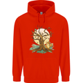 An Owl and Fox Tree Nature Ecology Childrens Kids Hoodie Bright Red