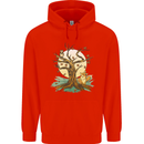 An Owl and Fox Tree Nature Ecology Childrens Kids Hoodie Bright Red