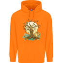 An Owl and Fox Tree Nature Ecology Childrens Kids Hoodie Orange