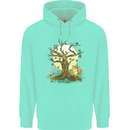 An Owl and Fox Tree Nature Ecology Childrens Kids Hoodie Peppermint