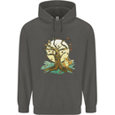 An Owl and Fox Tree Nature Ecology Childrens Kids Hoodie Storm Grey
