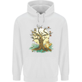 An Owl and Fox Tree Nature Ecology Childrens Kids Hoodie White