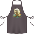 An Owl and Fox Tree Nature Ecology Cotton Apron 100% Organic Dark Grey