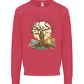 An Owl and Fox Tree Nature Ecology Kids Sweatshirt Jumper Heliconia
