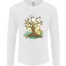 An Owl and Fox Tree Nature Ecology Mens Long Sleeve T-Shirt White