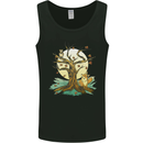 An Owl and Fox Tree Nature Ecology Mens Vest Tank Top Black