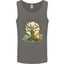 An Owl and Fox Tree Nature Ecology Mens Vest Tank Top Charcoal