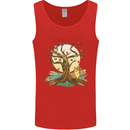 An Owl and Fox Tree Nature Ecology Mens Vest Tank Top Red
