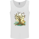 An Owl and Fox Tree Nature Ecology Mens Vest Tank Top White