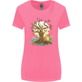 An Owl and Fox Tree Nature Ecology Womens Wider Cut T-Shirt Azalea