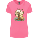 An Owl and Fox Tree Nature Ecology Womens Wider Cut T-Shirt Azalea