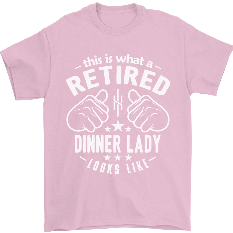 An Retired Dinner Lady Looks Like Mens T-Shirt Cotton Gildan Light Pink