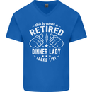 An Retired Dinner Lady Looks Like Mens V-Neck Cotton T-Shirt Royal Blue