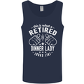 An Retired Dinner Lady Looks Like Mens Vest Tank Top Navy Blue