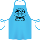 An Uncle Nob Head Looks Like Uncle's Day Cotton Apron 100% Organic Turquoise