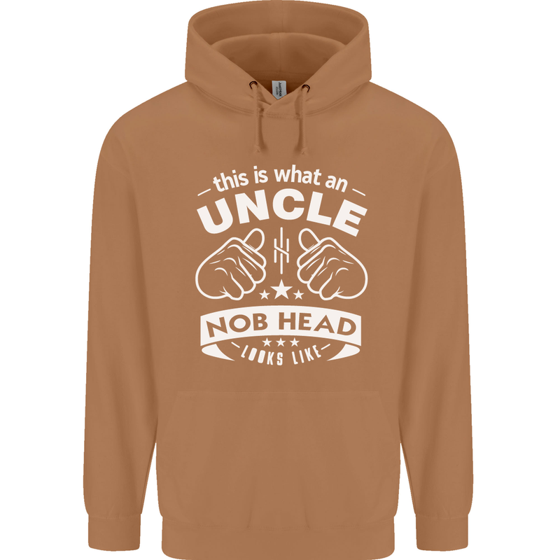 An Uncle Nob Head Looks Like Uncle's Day Mens 80% Cotton Hoodie Caramel Latte