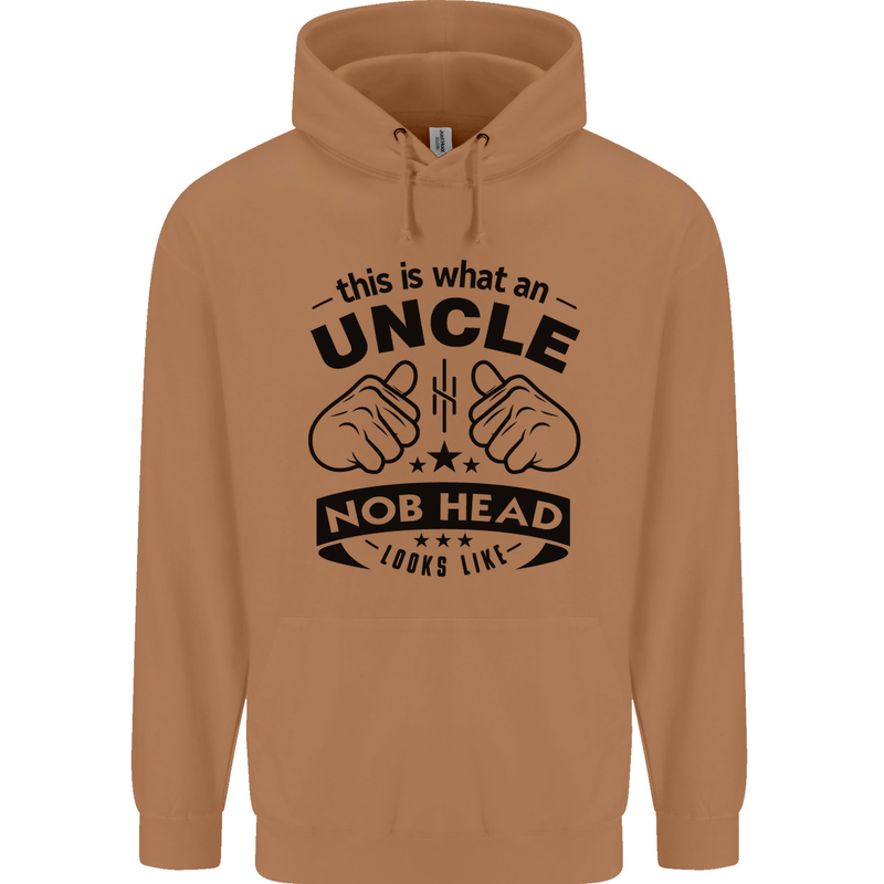 An Uncle Nob Head Looks Like Uncle's Day Mens 80% Cotton Hoodie Caramel Latte