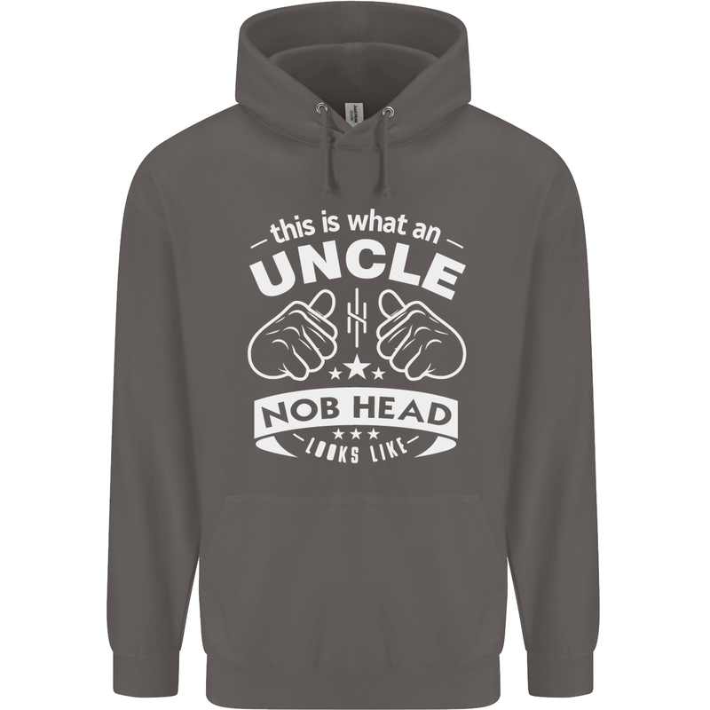 An Uncle Nob Head Looks Like Uncle's Day Mens 80% Cotton Hoodie Charcoal
