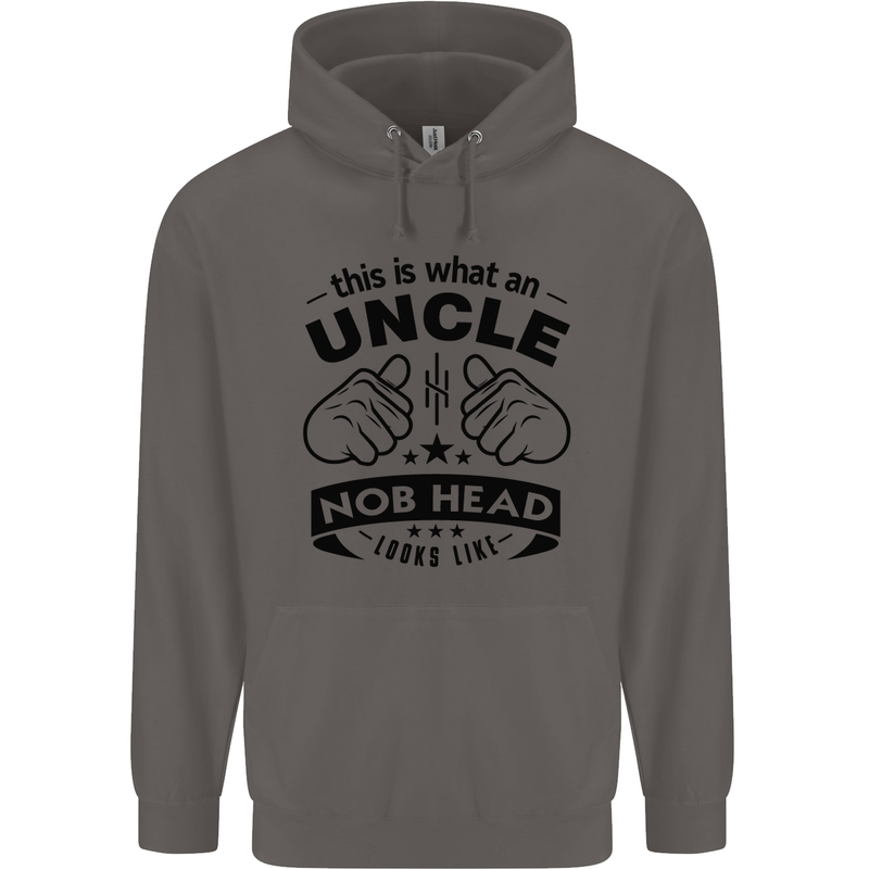 An Uncle Nob Head Looks Like Uncle's Day Mens 80% Cotton Hoodie Charcoal
